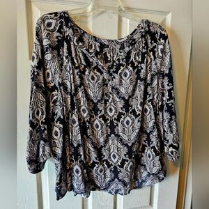 2X New Directions 3/4 Sleeve Top